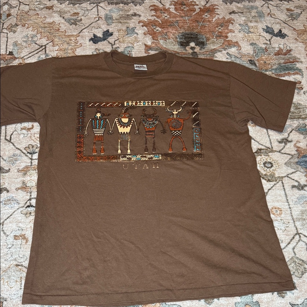 Vintage Brown T Shirt L USA (Utah)